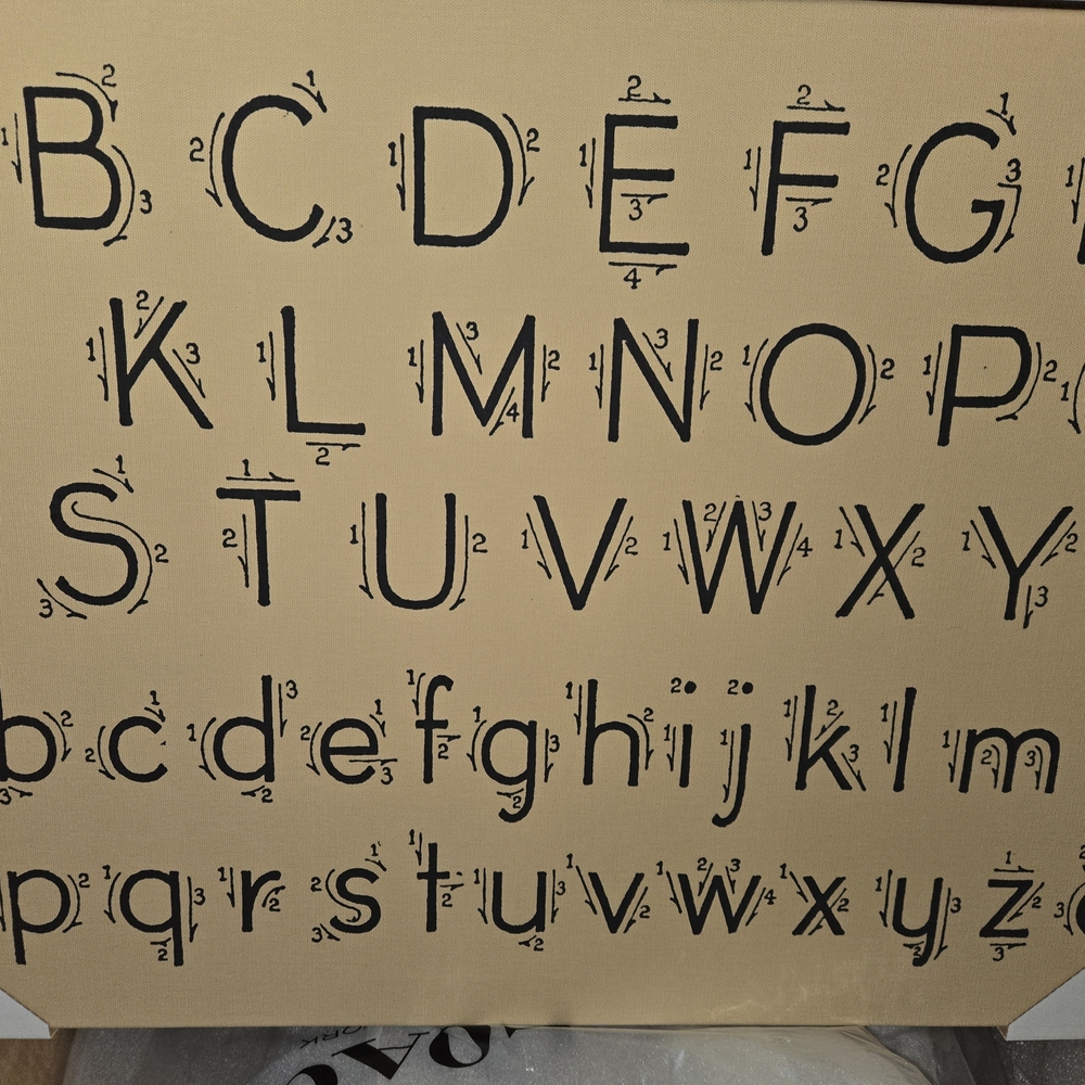 Pottery Barn Kids Artistic Penmanship Canvas Alphabet